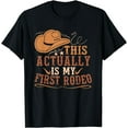 thumbnail image 1 of This Actually Is My First Rodeo Cowgirl Bronco Bucking T-Shirt, 1 of 4