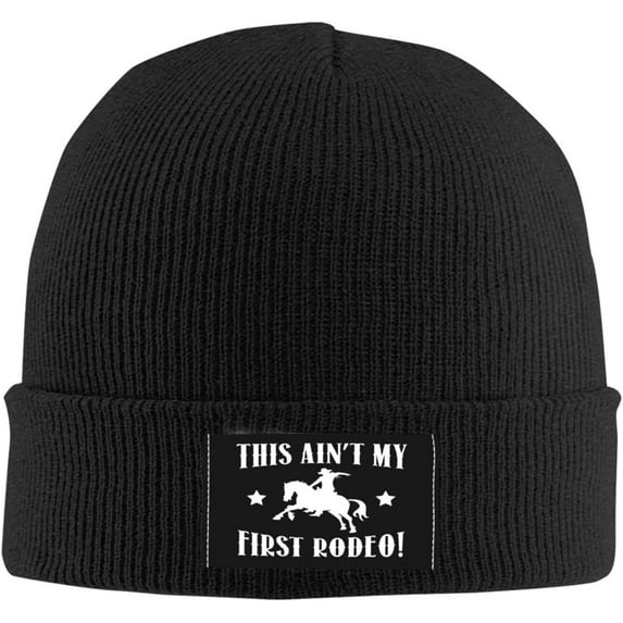 This Actually is My First Rodeo Beanie Knit Women Men Winter Warm Cap