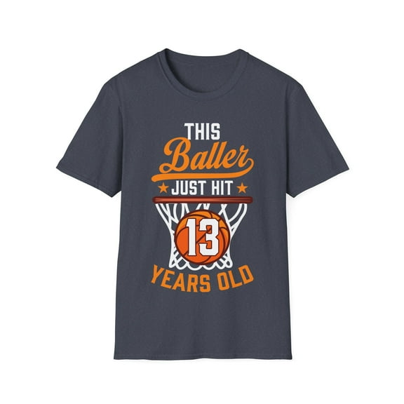 This B-ller is Now 13 Birthday Basketball Graphic Novelty Unisex T-Shirt