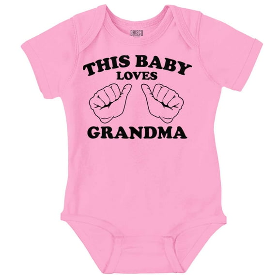This Baby Loves Grandma Two Thumbs Romper Boys or Girls Infant Baby Brisco Brands 12M