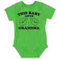 thumbnail image 1 of This Baby Loves Grandma Two Thumbs Romper Boys or Girls Infant Baby Brisco Brands 12M, 1 of 6