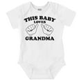 thumbnail image 1 of This Baby Loves Grandma Two Thumbs Romper Boys or Girls Infant Baby Brisco Brands 6M, 1 of 6