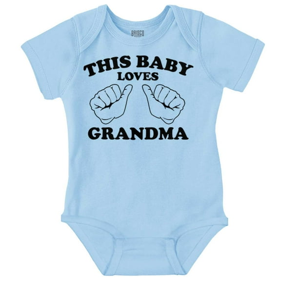This Baby Loves Grandma Two Thumbs Romper Boys or Girls Infant Baby Brisco Brands NB