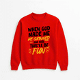 thumbnail image 1 of This Be Fun Cute Quote Positive Message Daily Wear Graphic Casual Sweatshirt, for men & women, up to size 5XL, 1 of 2