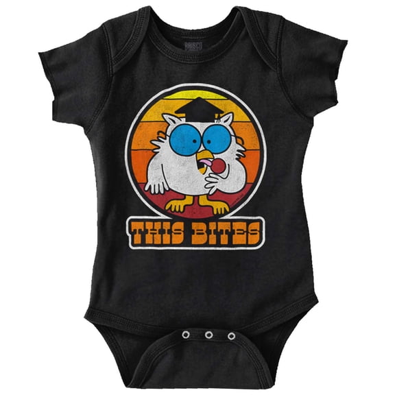 This Bites Funny Mr Owl Tootsie Pop Romper Boys or Girls Infant Baby Brisco Brands 12M