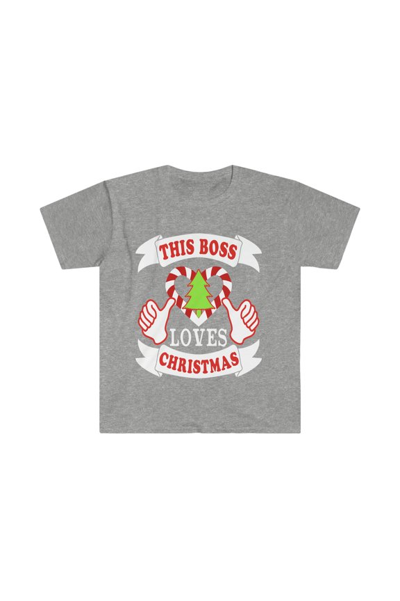 This Boss loves Christmas Unisex T-shirt S-3XL Xmas Holidays