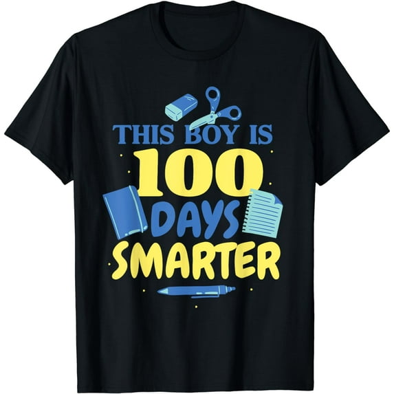 This Boy Is 100 Days Smarter 100 Days Of School Pupil Kids T-Shirt
