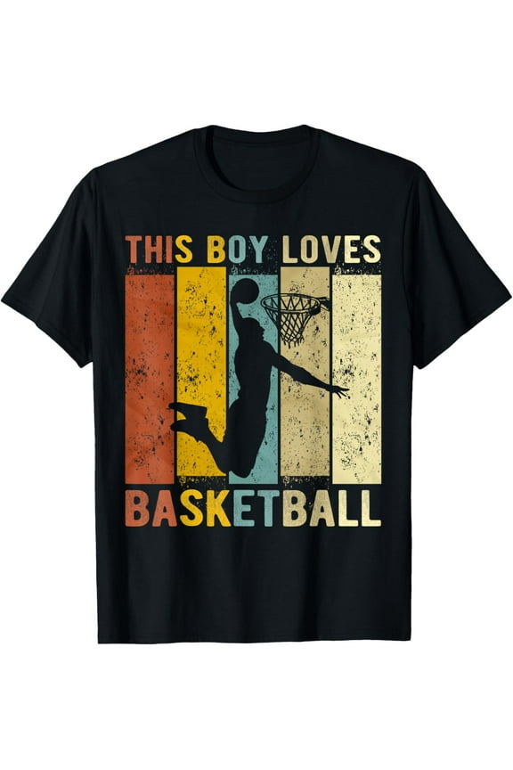 This Boy Loves Basketball Boys Basketball T-Shirt