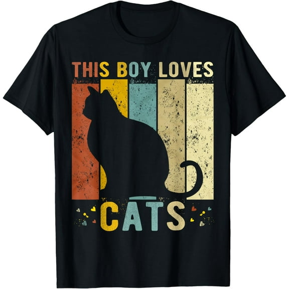 This Boy Loves Cats Boys Cat T-Shirt