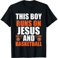 thumbnail image 1 of This Boy Runs On Basketball Game Dribbling T-Shirt, 1 of 4