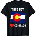 thumbnail image 1 of This Boys Loves Colorado Map Denver Flag Souvenir Mountain T-Shirt, 1 of 5