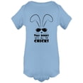 thumbnail image 1 of This Bunny Gets All The Chicks Bodysuit Infant -Image by Shutterstock,  6 Months, 1 of 2