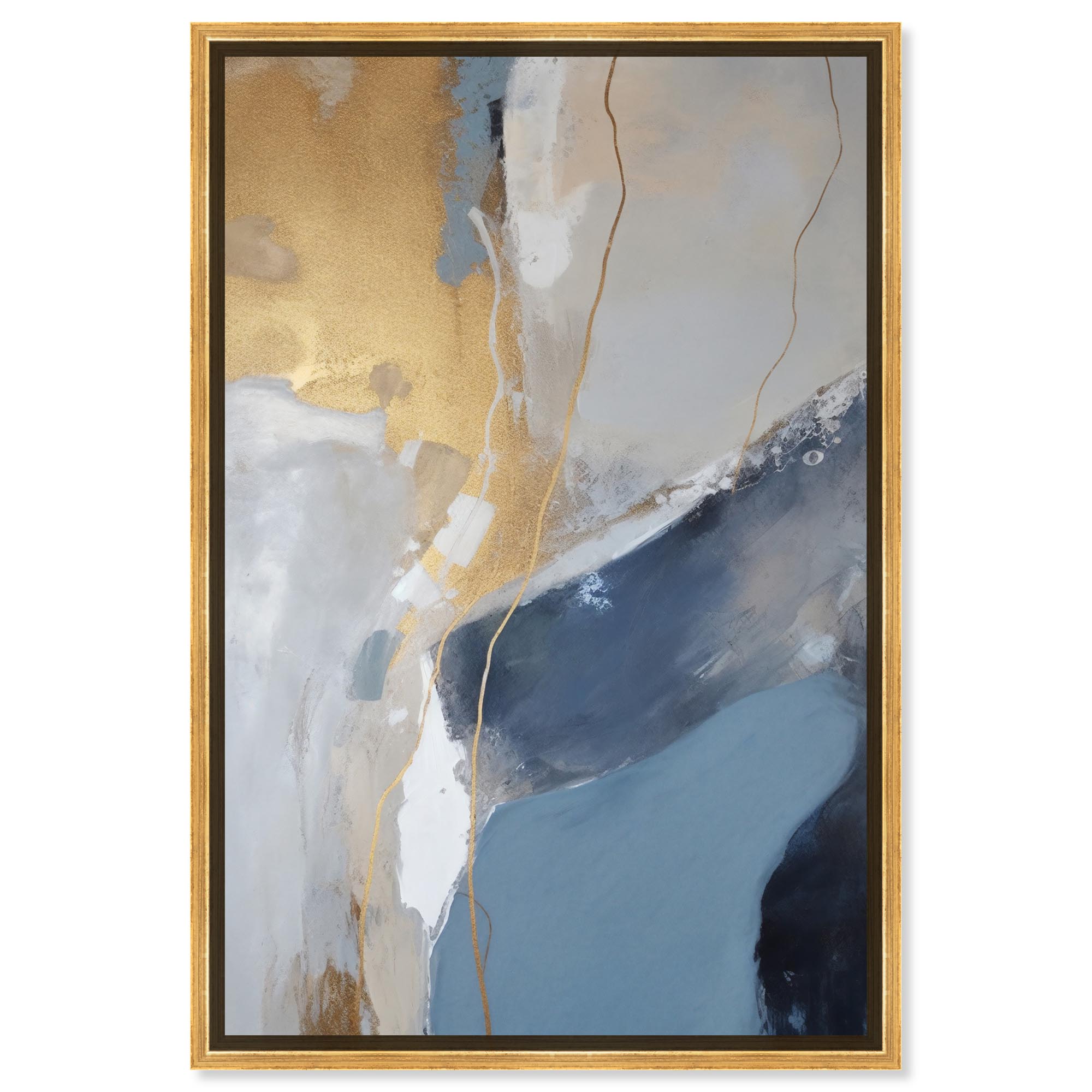 This Close Canvas Timeless Abstract Wall Art by Art Remedy, Gold Frame ...