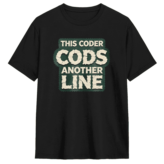 This Coder Cods Another Line Cool Graphic Tee For Men, Tech Witty Cotton Short Sleeves T-Shirt