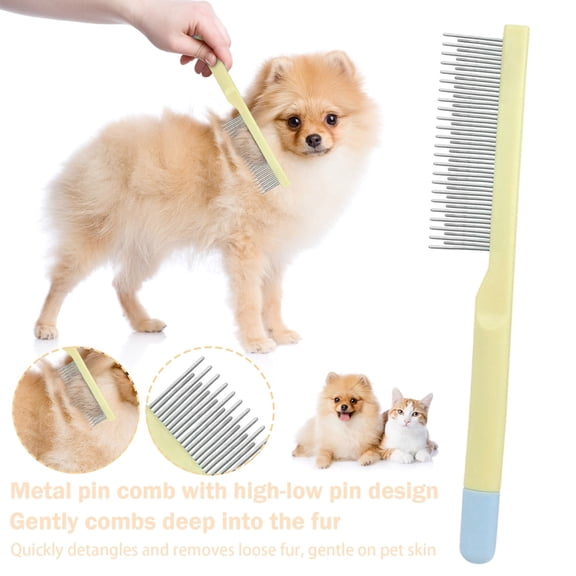 This Comb Equipped With Fine Teeth And Wide Teeth Is Specially Designed For Grooming The Of Cats And Dogs.