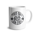 thumbnail image 1 of This Dad Has the Best Son Ever Coffee Mugs 15 OZ Sublimation Mugs,Double-sided Printing Ceramic Cups Ceramic Mugs for Coffee,Tea,Hot Cocoa, 1 of 4