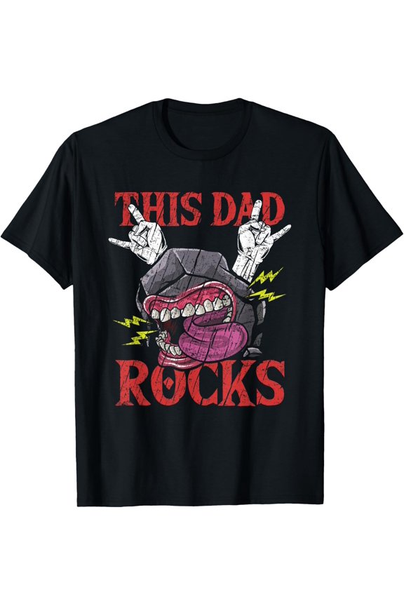 This Dad Rocks Heavy Metal Father T-Shirt