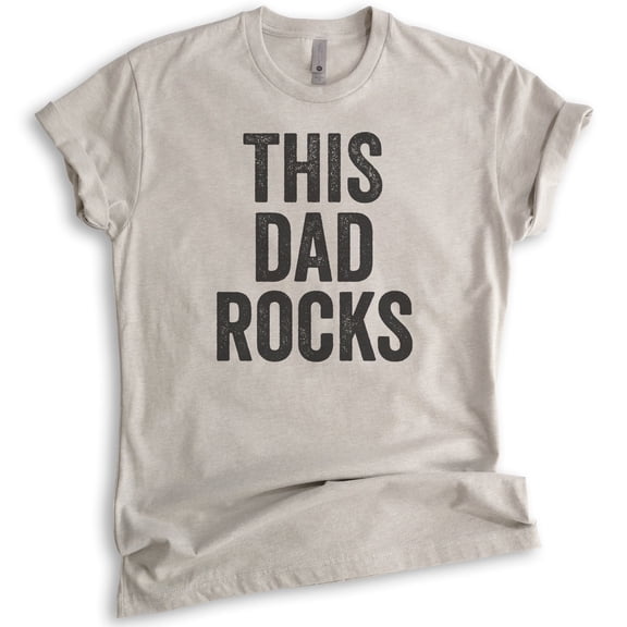 This Dad Rocks T-shirt, Unisex Men's Shirt, Cool Dad Shirt, Father's Day Shirt, Light Silk Gray, XX-Large