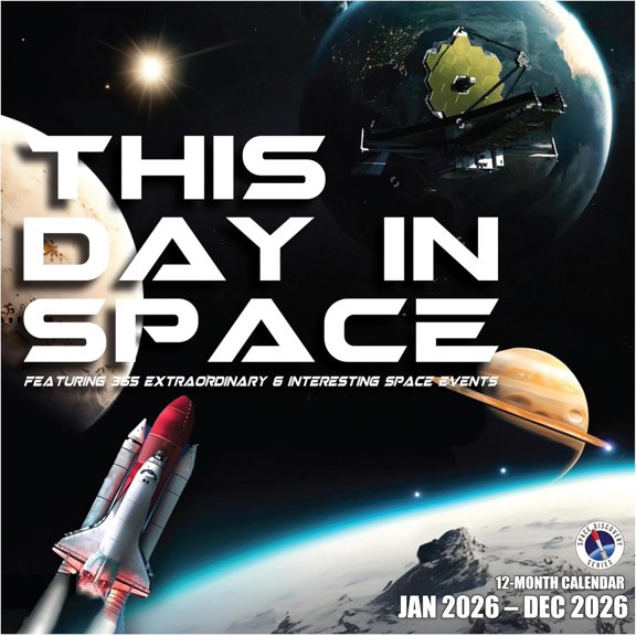 This Day in Space 2026 Wall Calendar 12 Month | 12" x 24" Open | Thick & Sturdy Paper | Holiday  | Space Calendar 2026