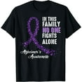 thumbnail image 1 of This Family No One Fights Alone Alzheimer's Awareness Tshirt, 1 of 4