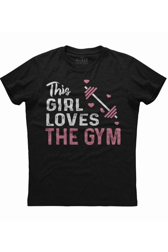 This Female Loves The Gym Weight Lifter Fitness Enthusiast Gift Unisex T-Shirt, up to Size 5XL