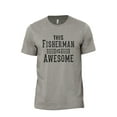 thumbnail image 1 of This Fisherman Is Awesome Men's Modern Fit Fun Casual T-Shirt Printed Graphic Tee Military Grey X-Large, 1 of 3