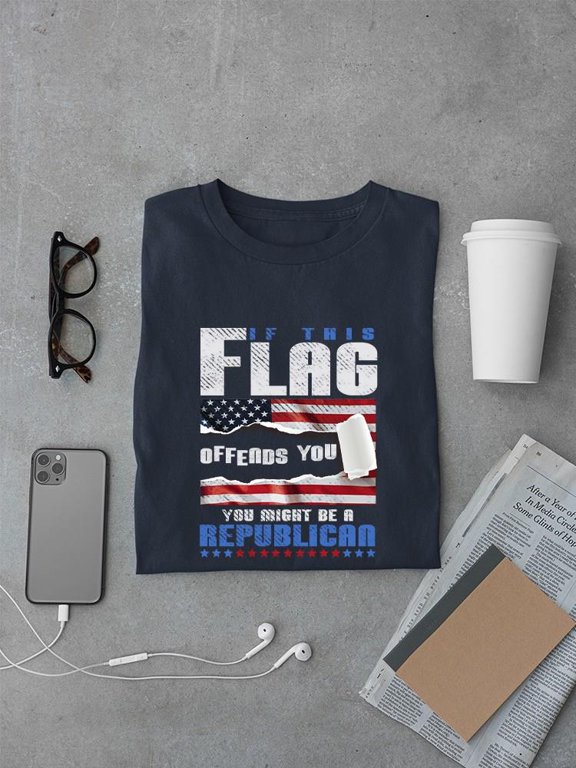 This Flag Offends You Republican T-shirt Men's -SmartPrintsInk Designs