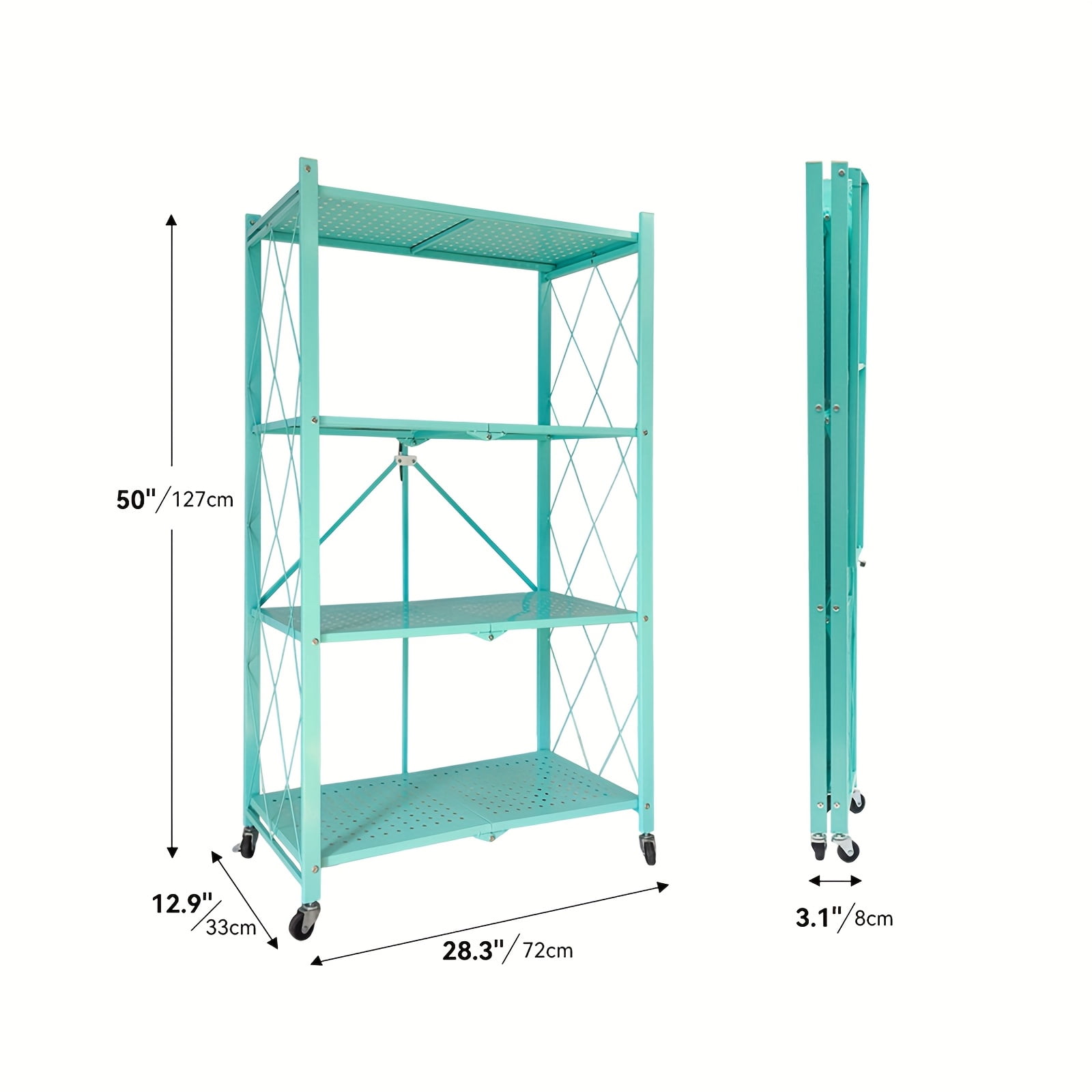 This Foldable Metal Storage Rack Is to Set Up And Features a ...
