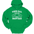 thumbnail image 1 of This Gal Loves Her Movies Hooded Sweatshirt Hoodie Funny Sarcastic Novelty Gift - Green, 3XL, 1 of 1