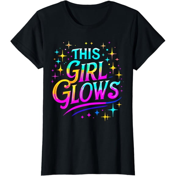 This Girl Glows 80s And 90s Party T-Shirt