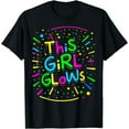 thumbnail image 1 of This Girl Glows For Kids Tie Dye Bright Colors 80's And 90's T-Shirt, 1 of 4