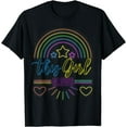thumbnail image 1 of This Girl Glows cute girl woman Tie Dye 80s party team T-Shirt, 1 of 4