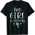 thumbnail image 1 of This Girl Is Officially 9 Nine Year Old 9th Birthday Girl T-Shirt, 1 of 4