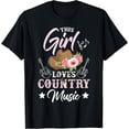 thumbnail image 1 of This Girl Loves Country Music T-Shirt men and women can wear, black, white, gifts, 1 of 4