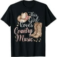 thumbnail image 1 of This Girl Loves Country Music T-ShirtMen's and women's pure cotton short-sleeved shirts, 1 of 6