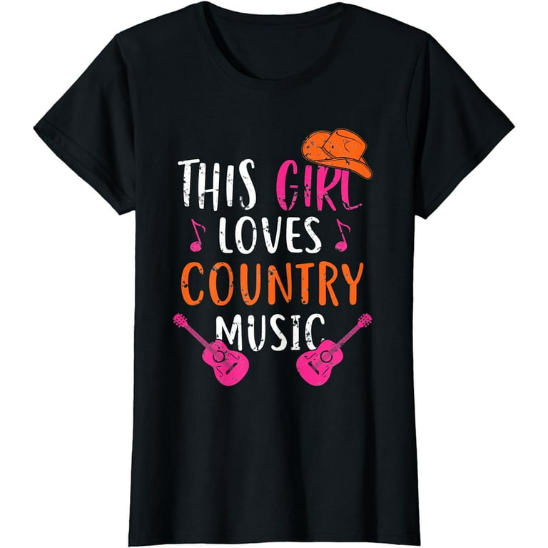 This Girl Loves Country Music Guitar T-Shirt This Girl Loves Country Music Guitar T-Shirt
