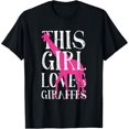 thumbnail image 1 of This Girl Loves Giraffes T-Shirt Giraffe Shirt for Girls, 1 of 4
