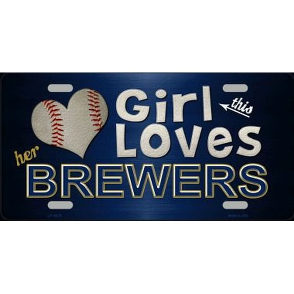 This Girl Loves Her Brewers Fan License Plate