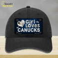 thumbnail image 1 of This Girl Loves Her Canucks Novelty License Plate Hat Unconstructed Cotton Black, 1 of 1
