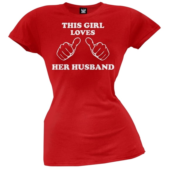 This Girl Loves Her Husband Juniors T-Shirt