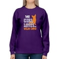 thumbnail image 1 of This Girl Loves Her Welsh Corgi. Sweatshirt Women -Image by Shutterstock, Female 4X-Large, 1 of 4