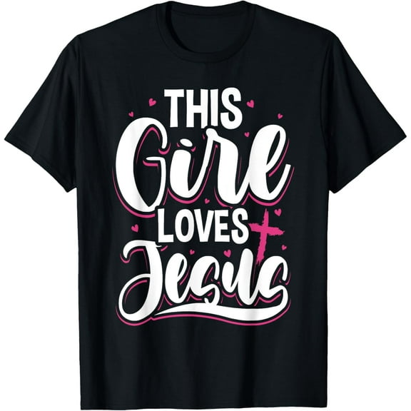 This Girl Loves Jesus For Christian Teen Kid Cool Women T-Shirt