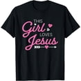 thumbnail image 1 of This Girl Loves Jesus For Christian Women Girls Kids Youth T-Shirt, 1 of 4