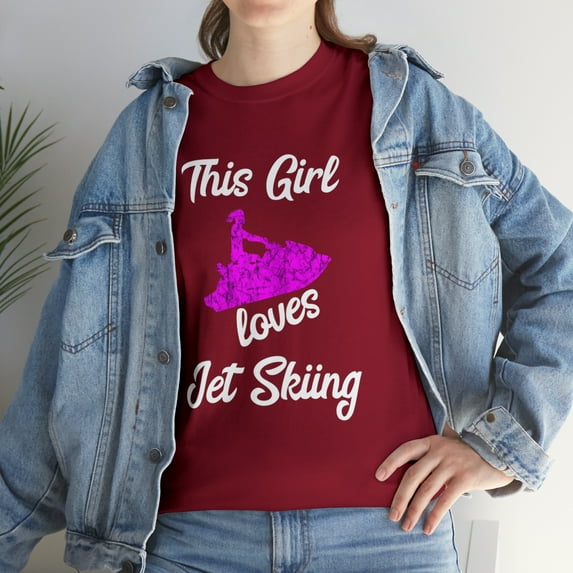 This Girl Loves Jet Skiing Watercraft Jet Ski Water Design T-Shirt