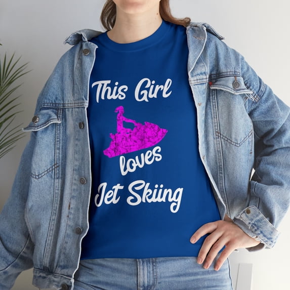 This Girl Loves Jet Skiing Watercraft Jet Ski Water Design T-Shirt