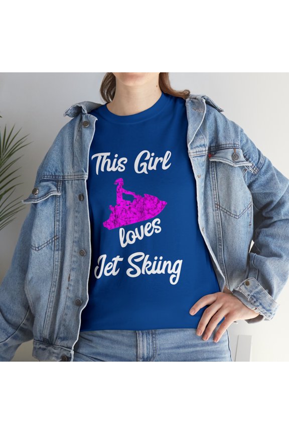 This Girl Loves Jet Skiing Watercraft Jet Ski Water Design T-Shirt
