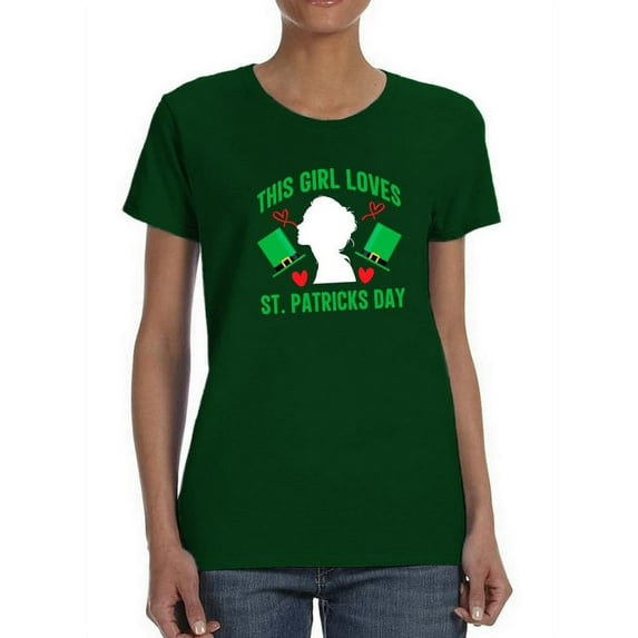 This Girl Loves Patricks Day T-Shirt Women -Image by Shutterstock, Female 4X-Large