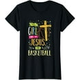 thumbnail image 1 of Religious - This Girl Runs On Jesus And Basketball Player T-Shirt, 1 of 4