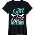 thumbnail image 1 of This Girl Runs On Jesus And Horses Horse Lover Jesus T-Shirt, 1 of 3