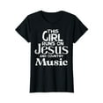 thumbnail image 1 of This Girl Runs On Jesus Country Music Christian Girls Women T-Shirt, 1 of 5